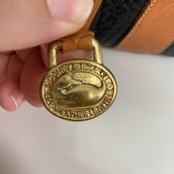 Vintage‎ Dooney & Bourke Bag Womens Black Brown Leather Crossbody Purse USA 90s - Picture 5 of 16